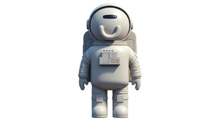 Isolated Astronaut Cartoon Figure for Science Fiction, Space Exploration Themes