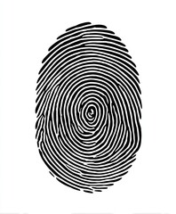 Black and white fingerprint graphic
