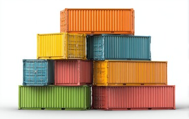 Stack of colorful shipping containers