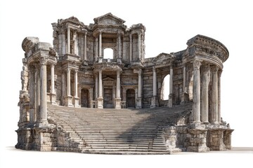 Obraz premium Ancient stone ruins of a large amphitheater