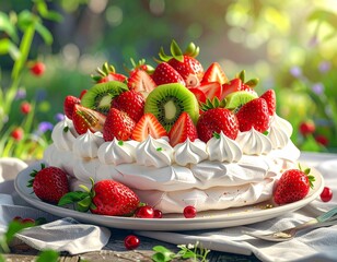 Fruity Pavlova Dessert