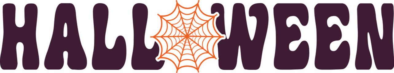 Halloween typography clip art design on plain white transparent isolated background for card, shirt, hoodie, sweatshirt, apparel, card, tag, mug, icon, poster or badge