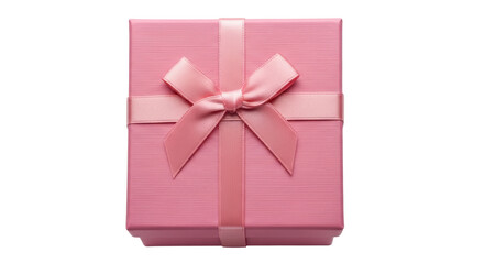 Isolated gift box with ribbon and bow for celebration, birthday, Valentine's Day event