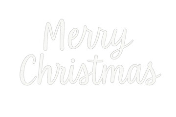 White merry christmas lettering on transparent background