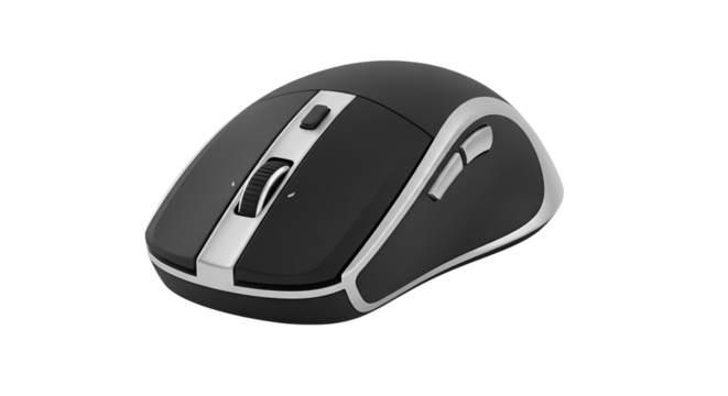 Computer mouse with scroll wheel isolated PNG with Transparent Background