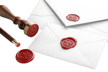 Elegant stationery with wax seal designs