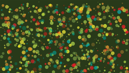 Abstract Colorful Circles on a Dark Green Background Modern Design