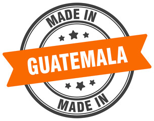 Made in Guatemala round sign. Made in Guatemala stamp.