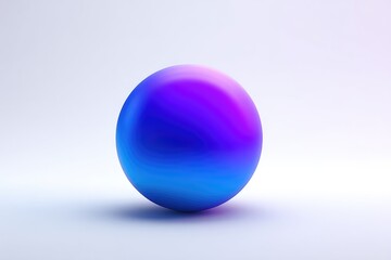 Fototapeta premium Vibrant gradient sphere on a plain background