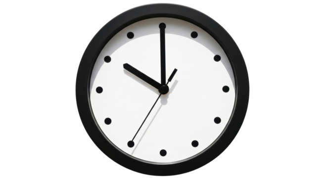 Isolated Clock Ten O'Clock