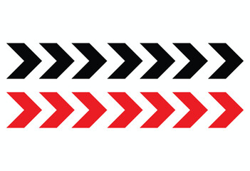 dynamic moving arrow symbol. Pointing right chevron arrow different style. speed direction signs. directional arrows symbol.