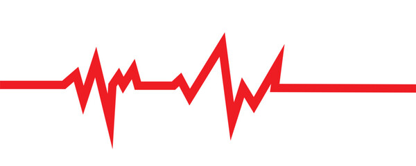 Heart rate monitor line vector isolated on transparent background. Heart rate pulse rhythm line. Vector illustration.