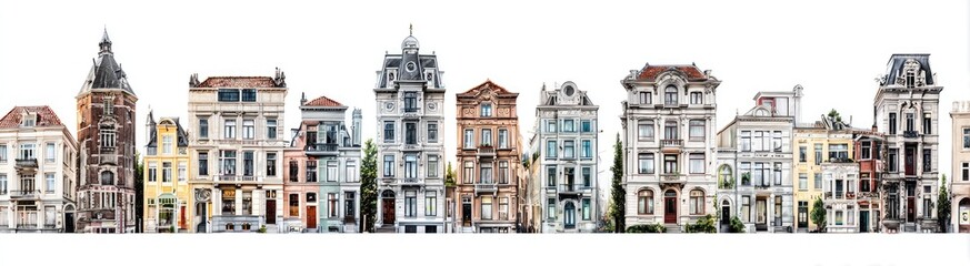 Fototapeta premium European Row of Historic Buildings