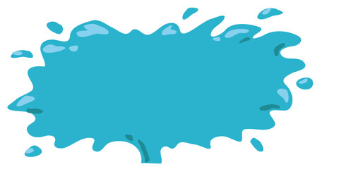wavy splashing water vector illustration in flat style. cartoon splashing water background.