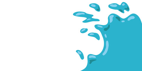 wavy splashing water vector illustration in flat style. cartoon splashing water background.