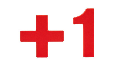 Obraz premium Isolated Plus One Sign