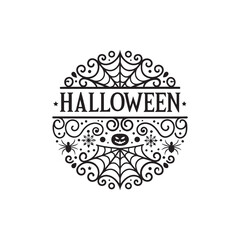 Halloween Typography with Decorative Vector  (1).eps