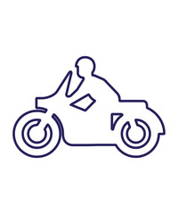 Motorcycle silhouette a two wheeled vehicle symbol of transport mode