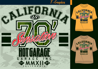 70s California Vintage T-Shirt Design