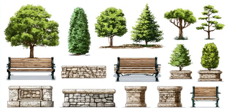 Park elements collection