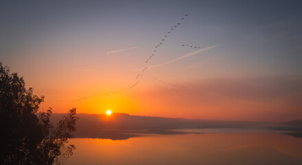 Sonnenaufgang am Lappwaldsee