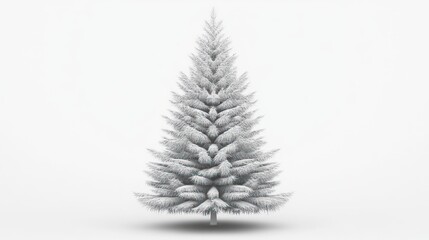 Fototapeta premium Snow covered christmas tree illustration