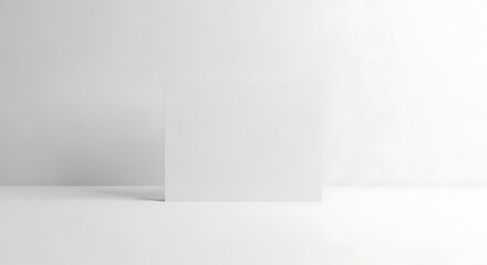Minimalist White Studio Scene with Empty Square Display Stand