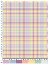 Plaid fabric pattern, blue, brown, cream, seamless for textiles, and for designing clothes, skirts or decorative fabrics. Vector illustration.