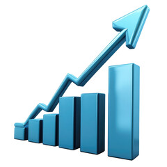 business graph with arrow