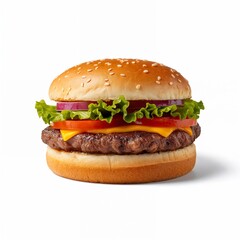 hamburger on a white background