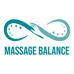 massage balance wellness flat minimalist logo design