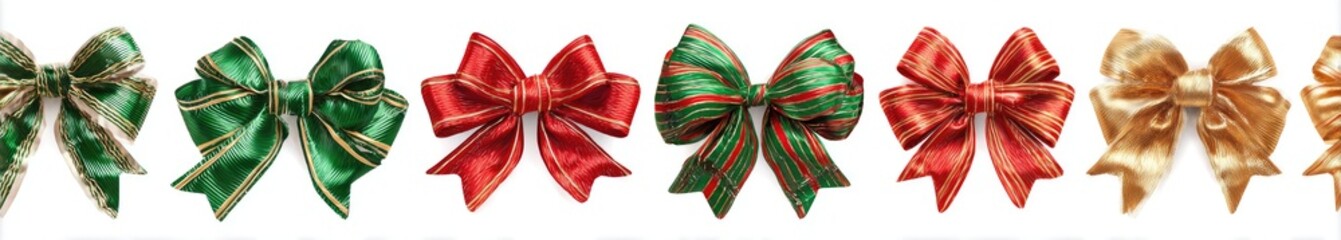 Festive bows in various colors