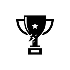 Broken Trophy with Star Symbol, Failure Concept