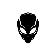 Stylized Alien Head Graphic Design