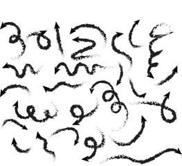 Elegant black and white vintage arrow floral design elements, including swirls, leaves, and tribal patterns, ideal for vector art, tattoo illustration, and ornamental decoration.