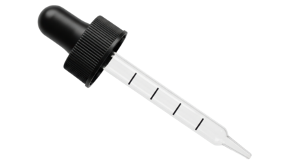 Isolated Medicine Dropper for Liquid Medication Dispensing in Eye, Ear, Nose, or First Aid