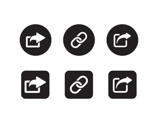 Fototapeta premium Share icon set, Arrow symbol, Reply send forward icons button, Connection symbol network sharing, Sharing sign, vector illustration eps 10.