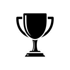Black Silhouette Icon of a Champion's Trophy Cup
