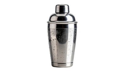 Shiny stainless steel cocktail shaker