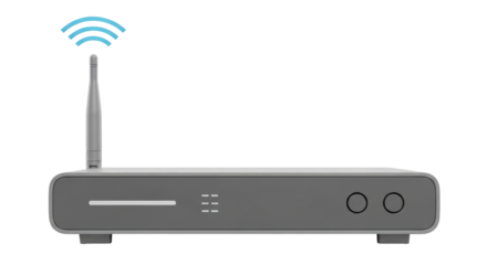 Isolated Wi-Fi wireless internet access point router with antenna for home or office