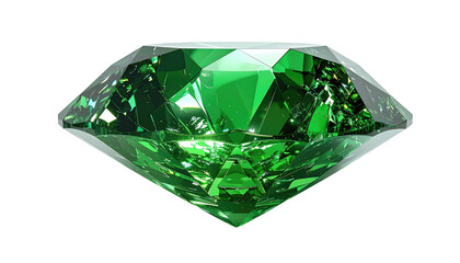 Fototapeta premium Emerald cut green gem