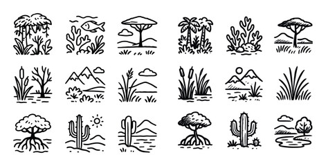 Nature Ecosystem Icons