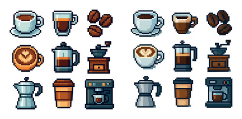Pixel Coffee Icons
