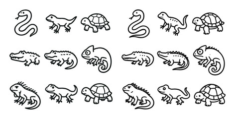Reptile Icon Grid