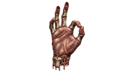 Isolated zombie hand with OK sign