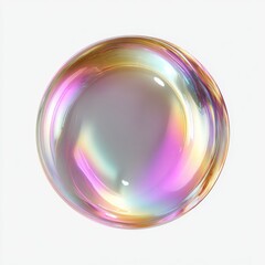 Obraz premium Circular iridescent orb, swirling colors