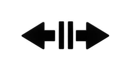 Isolated Reversing Audio Sign, Icon of Audio Editing, Playback Control, Reverse, Pause