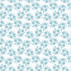 Seamless, pattern, textile, flowers, blue, 
