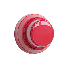 Round, glossy, pink button with concentric rings