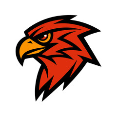 hawk head logo with sharp angles vector art